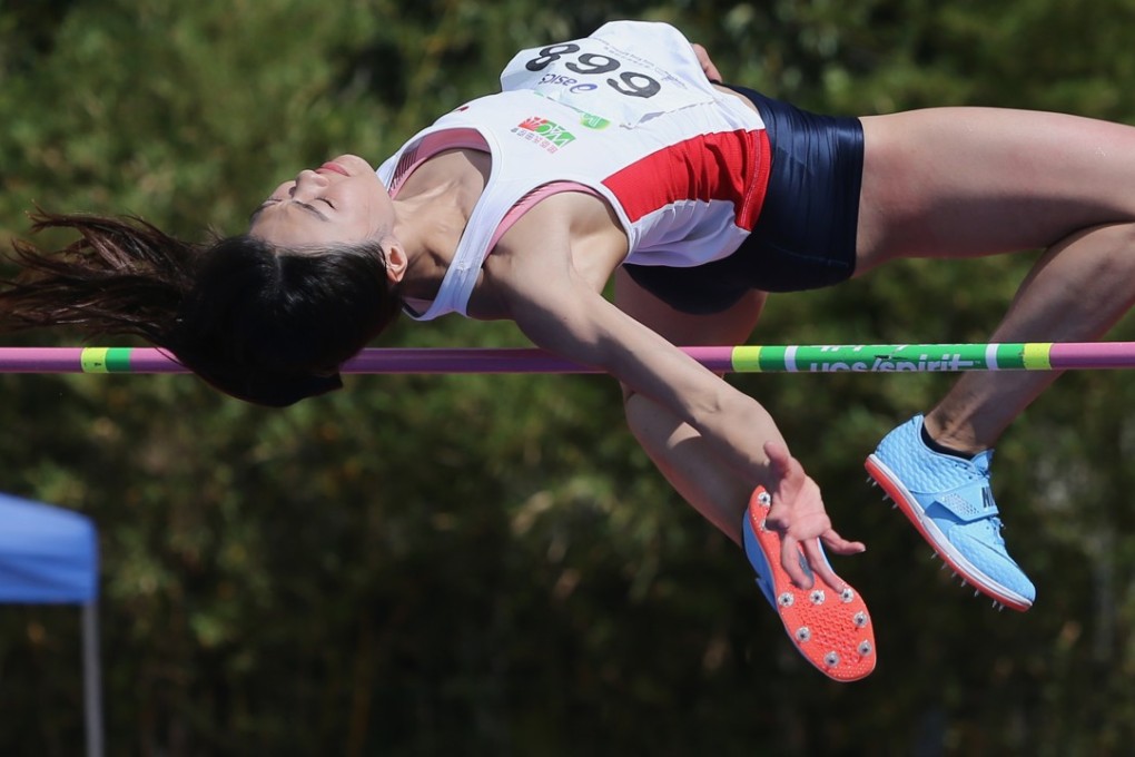Cecilia Yeung Man-wai in action at the 2018 Hong Kong Athletics Championships at Wan Chai Sports Ground. Photo: Sam Tsang
