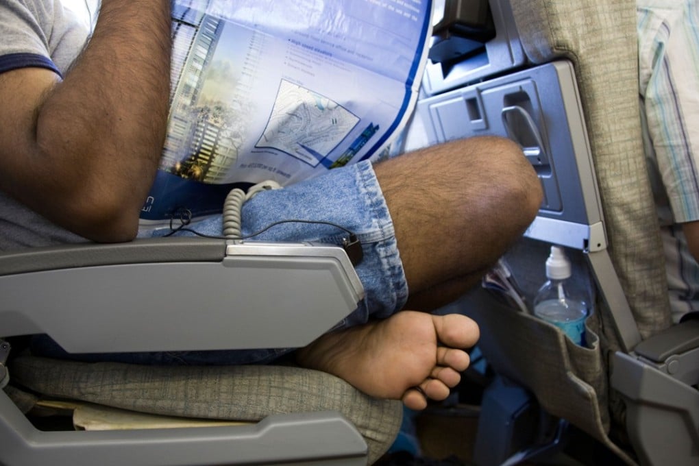 Sitting cross-legged on a long flight could increase your risk of DVT. Photo: David Gee/Alamy