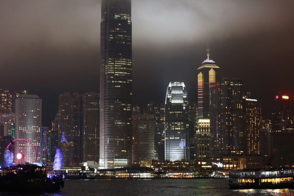 Hong Kong’s central business district, as seen from Tsim Sha Tsui across the Victoria Harbour, on March 4. Photo: Dickson Lee