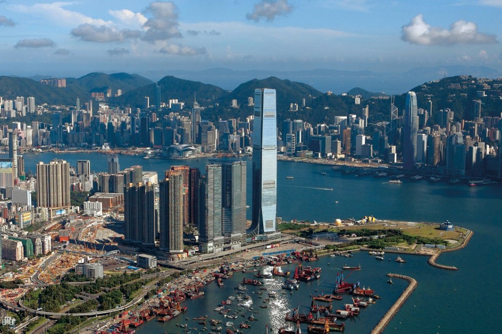 Victoria Harbour and West Kowloon.