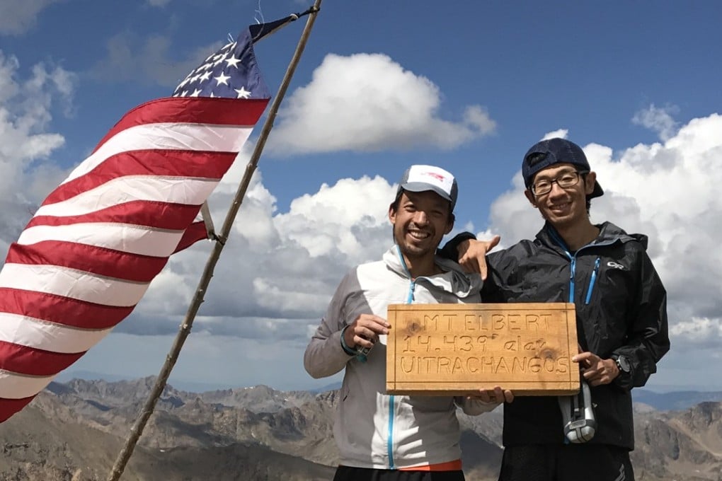 Zhao Fan (right) and an Altra brand ambassador on a running trip in Utah. Photo: Handout
