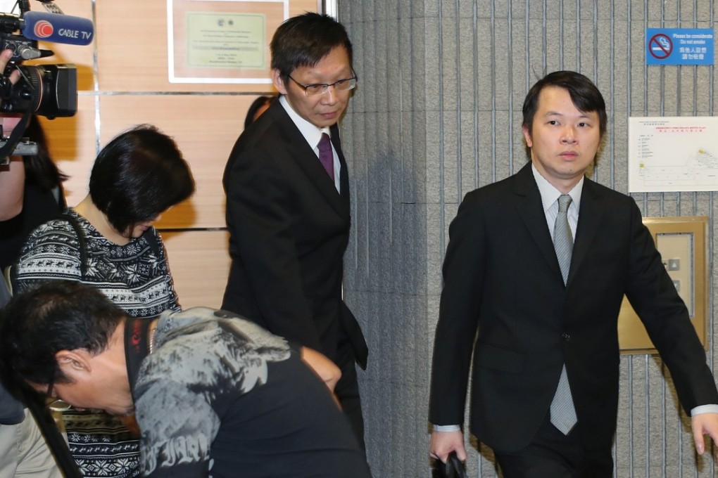Doctor Wong Cheuk-yi (right) attends the Medical Council disciplinary hearing in Aberdeen. Photo: K.Y. Cheng