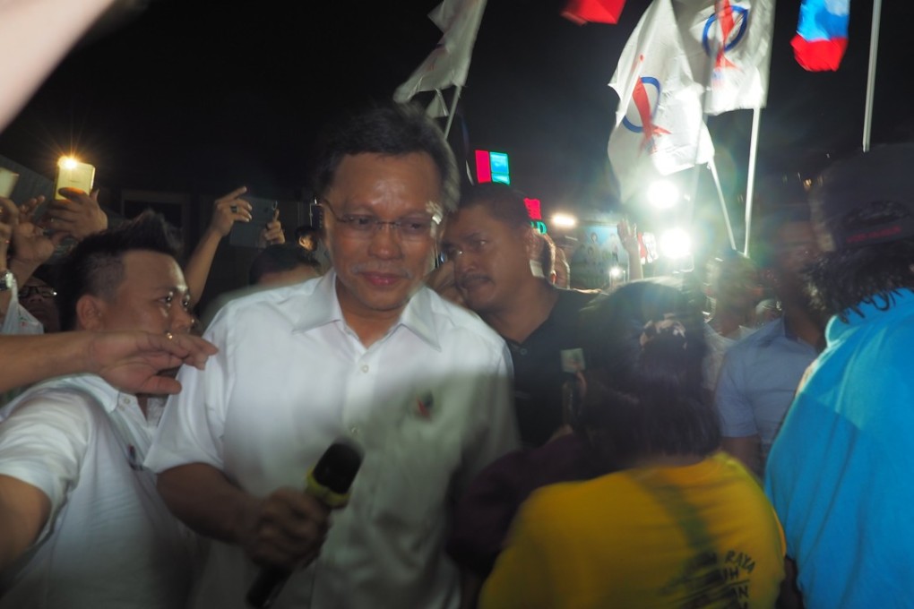 Shafie Apdal at an election rally in Penampang, Sabah. Photo: SCMP Photos