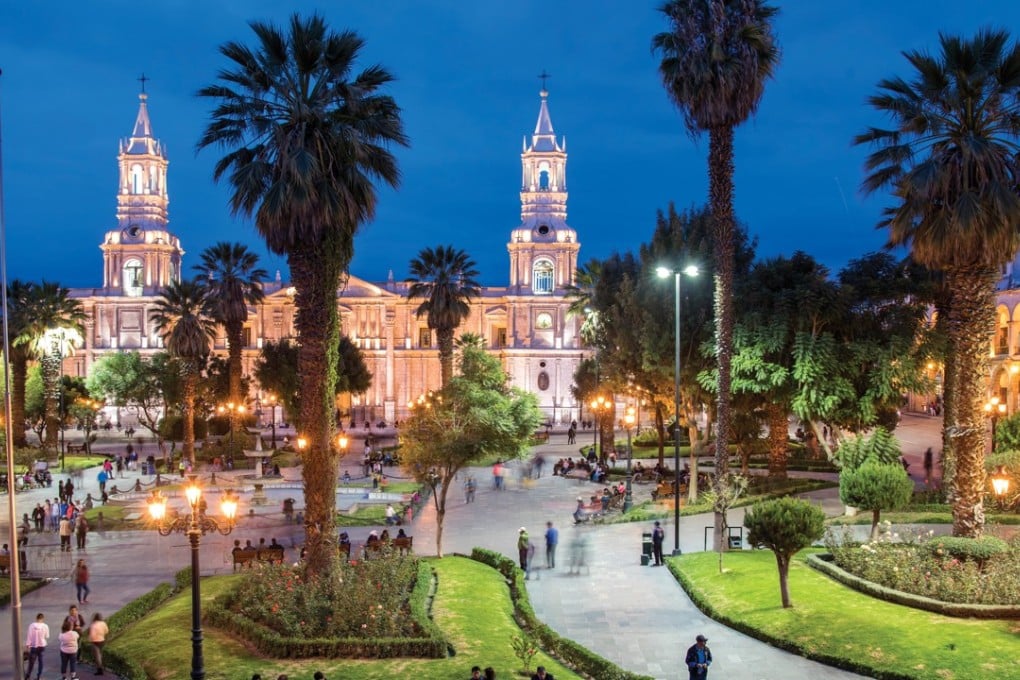 Arequipa cathedral provides a stunning backdrop to popular meeting spot Plaza de Armas, in Peru. Pictures: Tim Pile