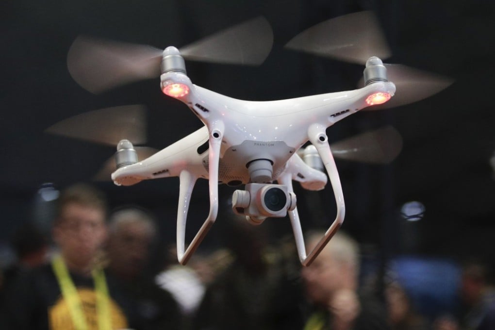 An exhibitor demonstrates a drone flight at CES International in Las Vegas. Photo: AP
