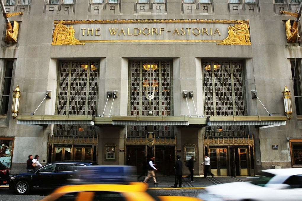 The Waldorf Astoria Hotel in Manhattan was acquired by Anbang for a record US$1.9 billion, but Chinese real estate investors, spooked by Beijing crackdowns on foreign investment, are now steering away from such high-profile properties. Photo: Getty Images North America via AFP