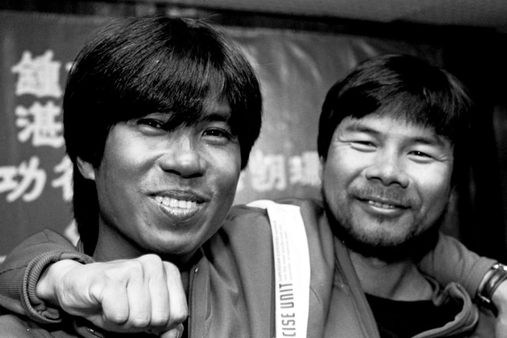 Mountaineers Cham Yick-kai (left) and Chung Kin-man after their return from Nepal on May 20, 1992. Picture: SCMP