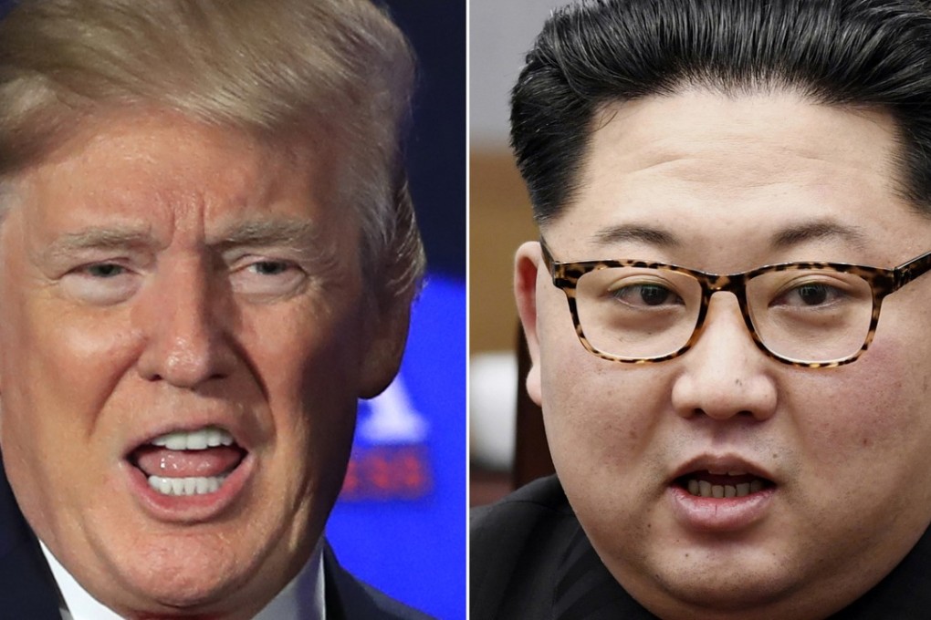 Donald Trump (pictured left on May 5) has announced that he will meet North Korean leader Kim Jong-un (right, on April 27) in Singapore on June 12. Photo: Korea Summit Press Pool via AP