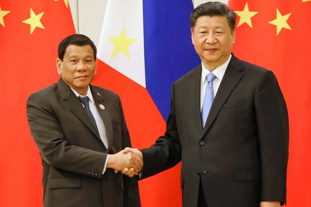 Philippines President Rodrigo Duterte with Chinese President Xi Jinping. Photo: EPA