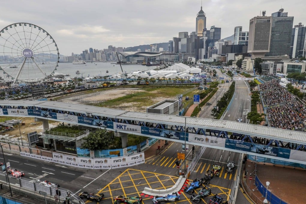 The harbourfront during the Hong Kong e-Prix. Photo: Handout