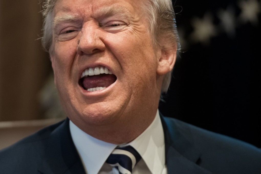 US President Donald Trump speaks during a cabinet meeting in the White House on May 9. Trump is right to address the mammoth bilateral trade deficit and call for closer scrutiny of Chinese efforts to acquire US technology. But, as with everything about Trump, the methods proposed to meet these objectives are overwrought. Photo: AFP
