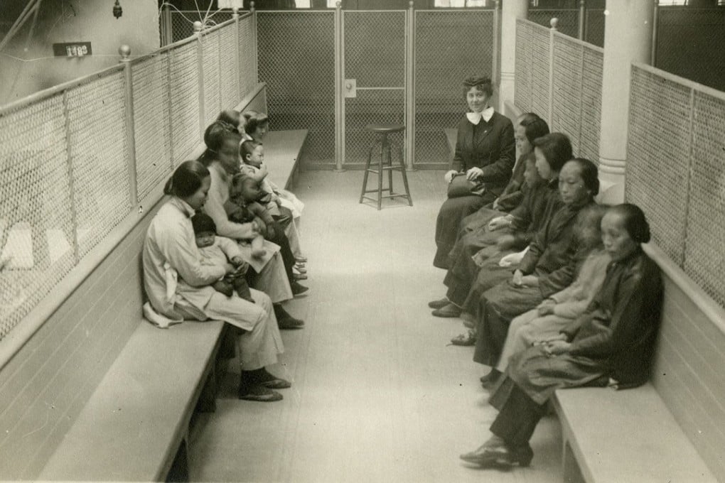 Chinese women and children wait at the Angel Island Immigration Station in San Francisco Bay. Photo: California Historical Society