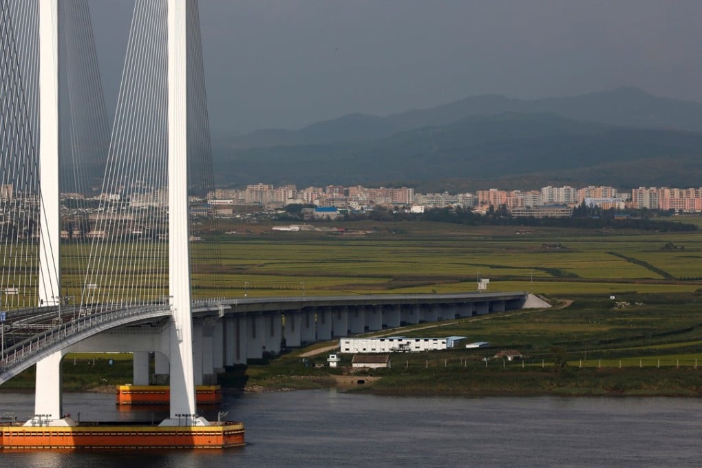 The Yalu River bridge, designed to connect China's Dandong New Zone and North Korea's Sinuiju. Photo: Reuters