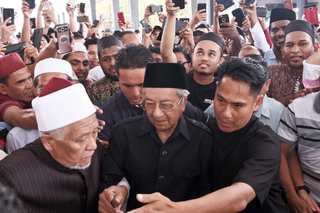 Malaysia’s newly elected Prime Minister Mahathir Mohamad after Friday prayers in Kuala Lumpur. Photo: AP