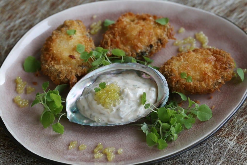 A great recipe for a hot summer’s day in Hong Kong: fresh abalone schnitzel with anchovy and caper mayonnaise. Photo: Jonathan Wong