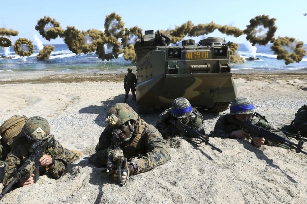 US and South Korean Marines pictured during a 2016 exercise. Phoot: Yonhap via AP