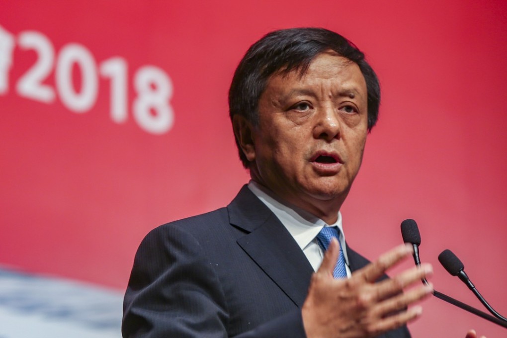 Charles Li Xiaojia, the chief executive of HKEX, during LME Asia Week 2018 in Hong Kong on Thursday. Photo: Xiaomei Chen