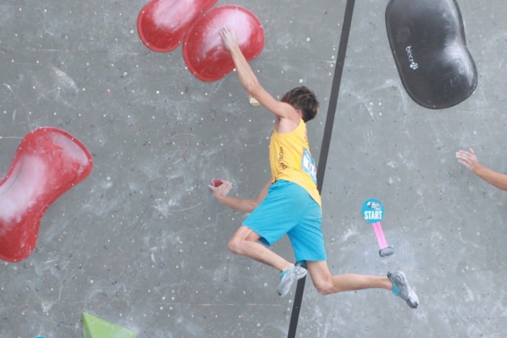 Au Chi-fung is a Hong Kong climber who competed at the IFSC bouldering World Cup. Photo: Handout