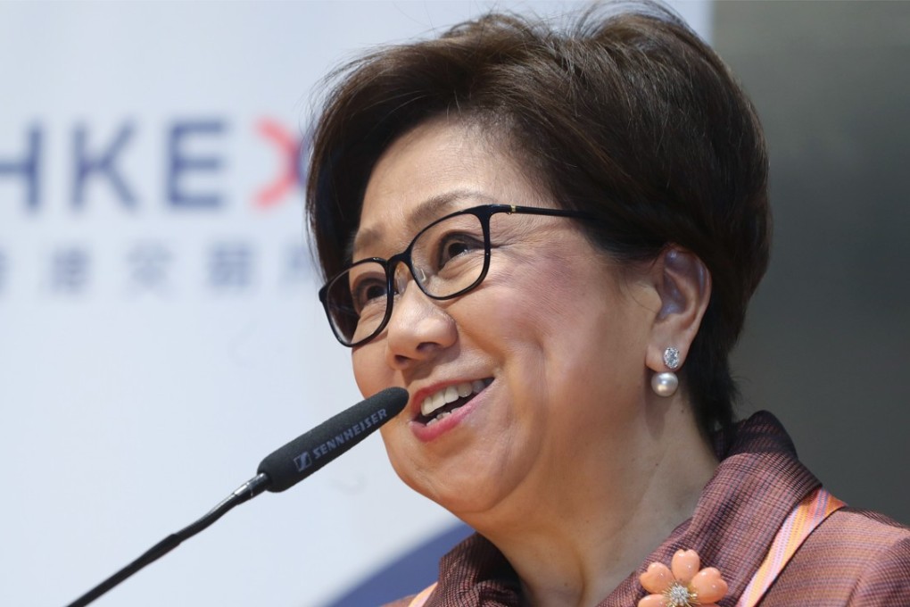 Laura Cha was appointed chairman of Hong Kong Exchanges and Clearing on May 7, becoming the first woman to hold the post. Photo: K. Y. Cheng