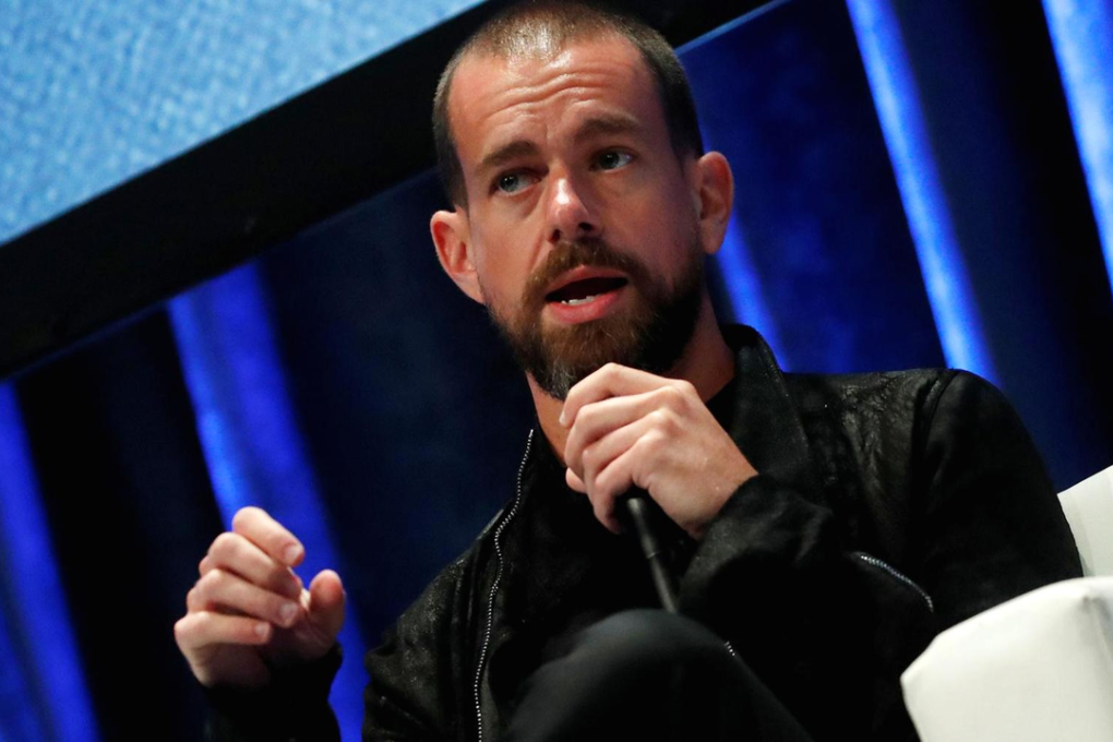 Jack Dorsey, CEO and co-founder of Twitter and founder and CEO of Square, speaks at the Consensus 2018 blockchain technology conference in New York City, New York. Photo: Mike Segar/Reuters