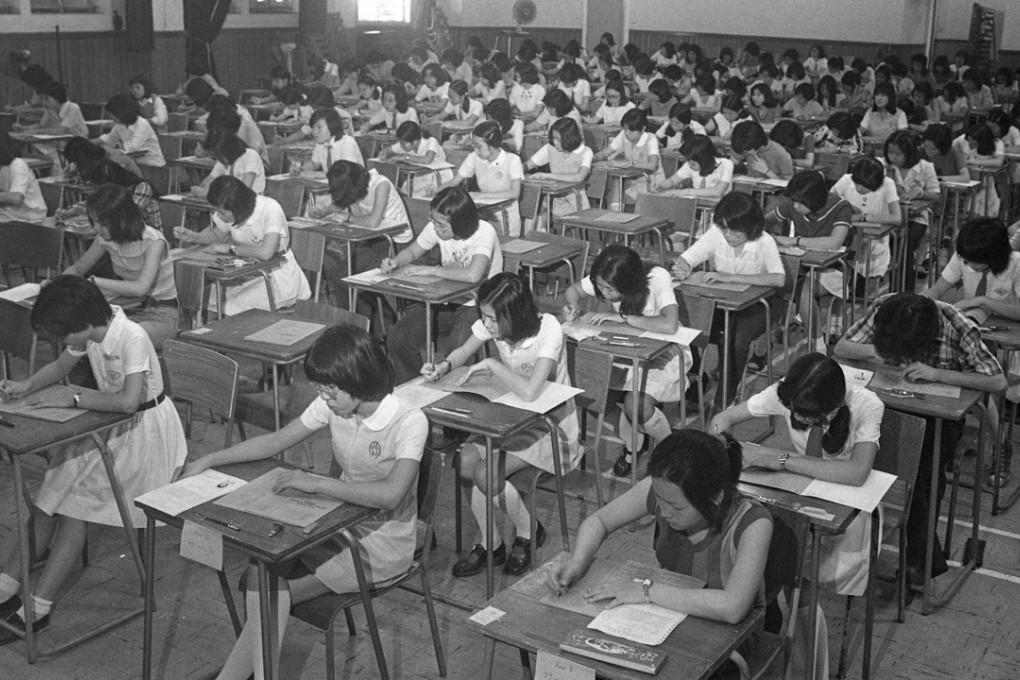 Candidates sitting the Hong Kong Certificate of Education Examination at Ho Tung Technical College. Photo: P.Y. Tang