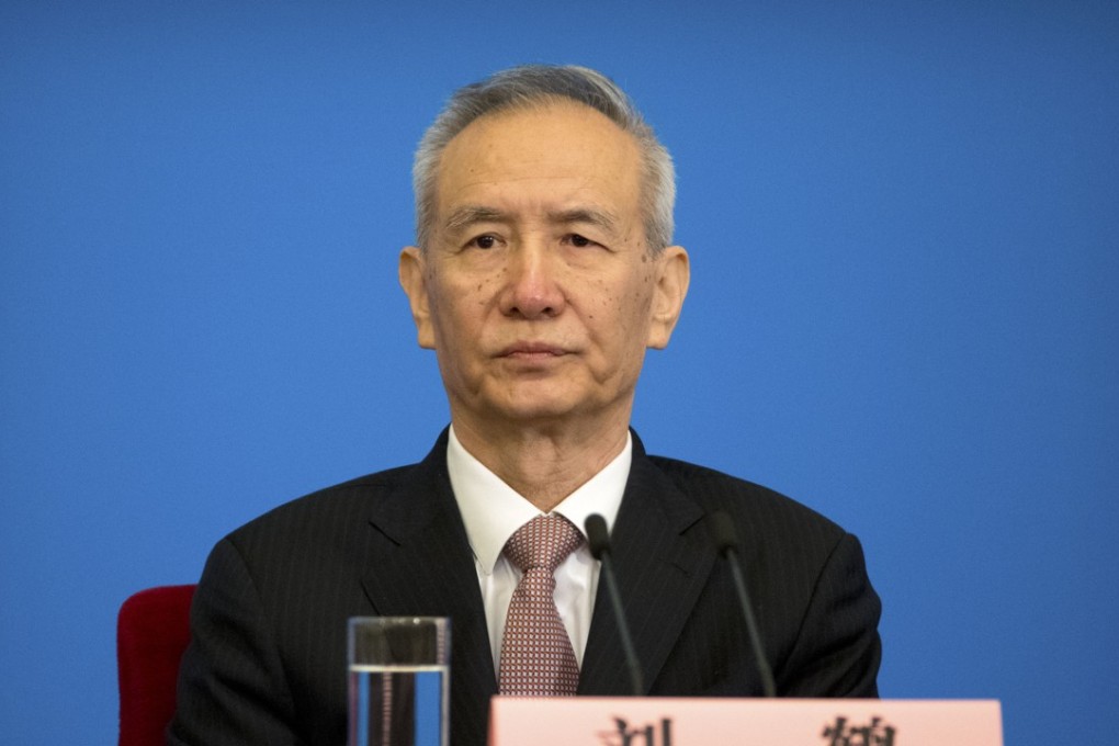 A file picture of Vice-Premier Liu He at a press conference in Beijing in March. Photo: Associated Press