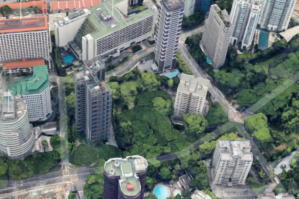 The residential site won by New World Development, in the middle of this picture, lies south of Cuscaden Road and north of Orchard Boulevard. Photo: Google