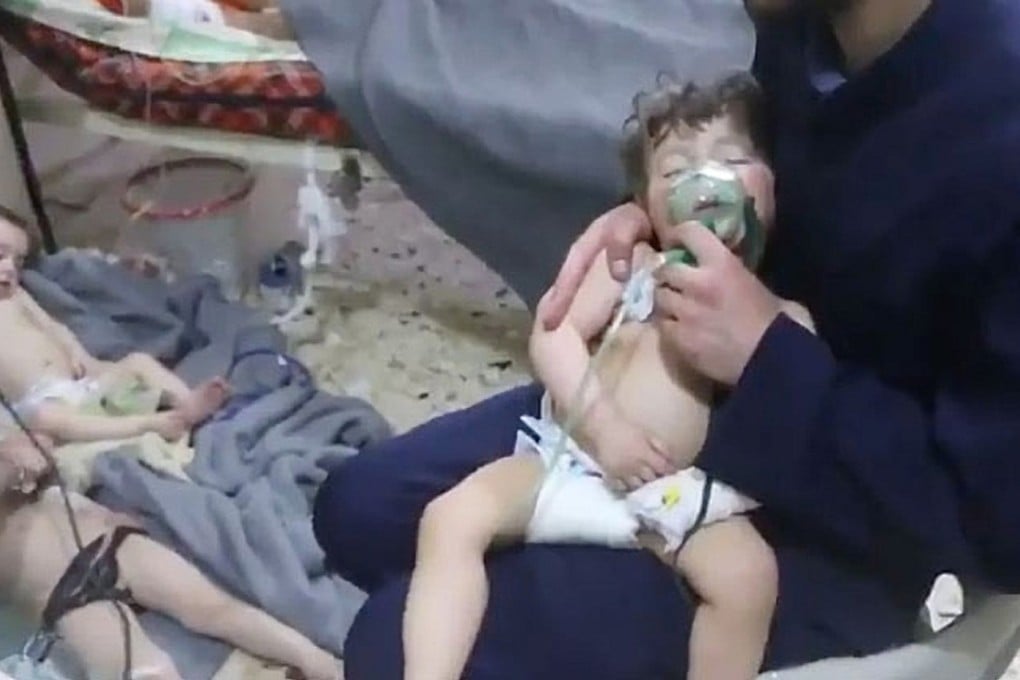 Victims of an alleged poison gas attack in the opposition-held town of Douma. Photo: TNS