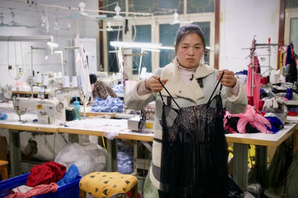 The lingerie companies’ proprietors dismiss suggestions they run “sweatshop factories”, saying the sewing workers make a decent salary. Chen Haili, 30, has been working in the business for six years. Photo: Tom Wang