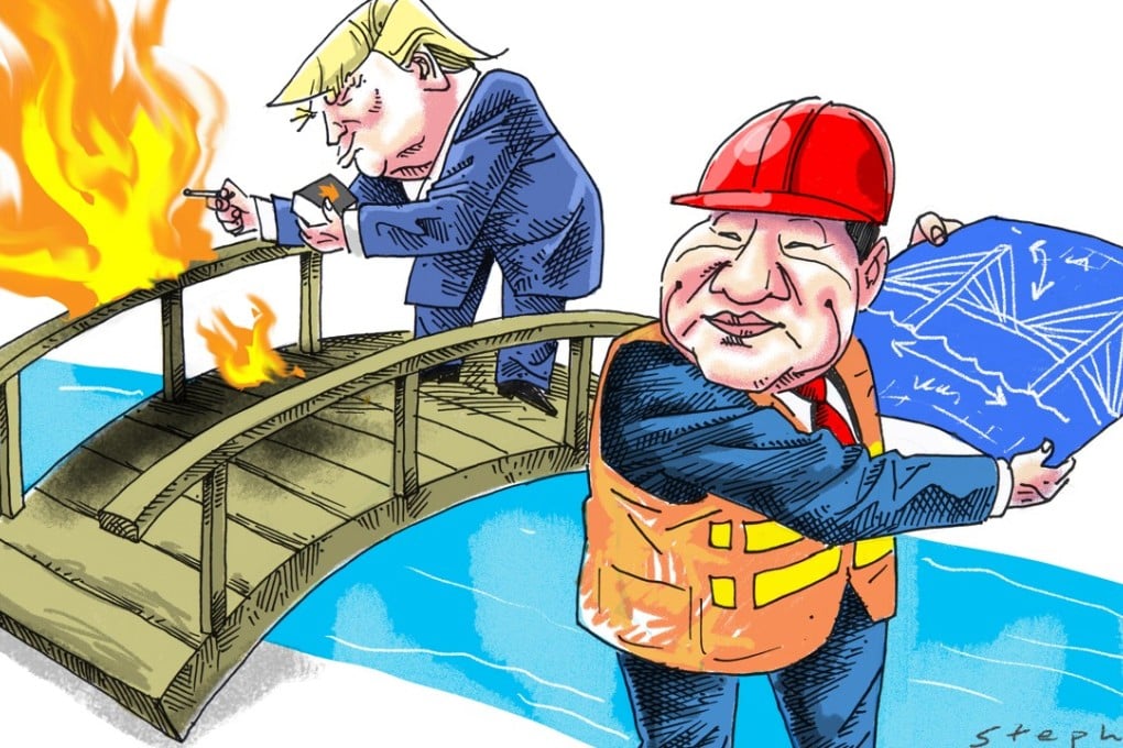 Though vastly different in temperament and approach to international affairs, Donald Trump and Xi Jinping, leaders of the world's two most powerful nations, are similar in one aspect: their need for power. Illustration: Craig Stephens