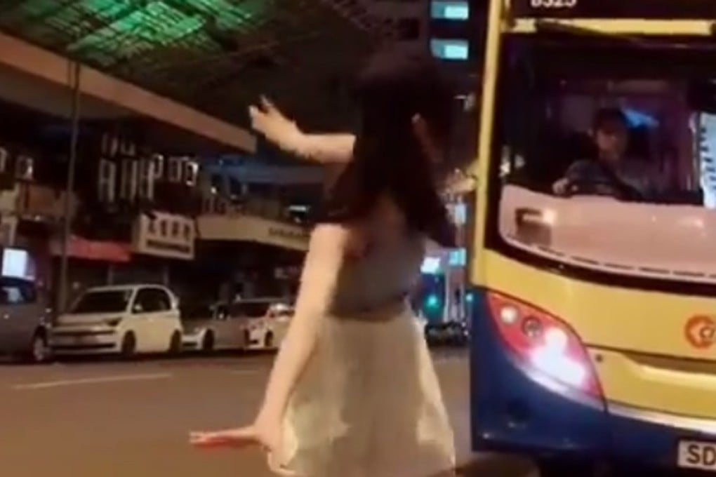 A video of a woman dancing in front of a moving bus in Hong Kong and uploaded onto Douyin, mainland China’s version of popular video app Tik Tok, has drawn widespread criticism.