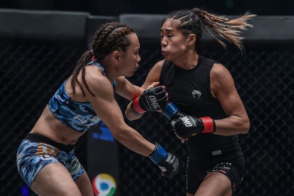 Angela Lee (right) takes on Mei Yamaguchi. Photos: One Championship