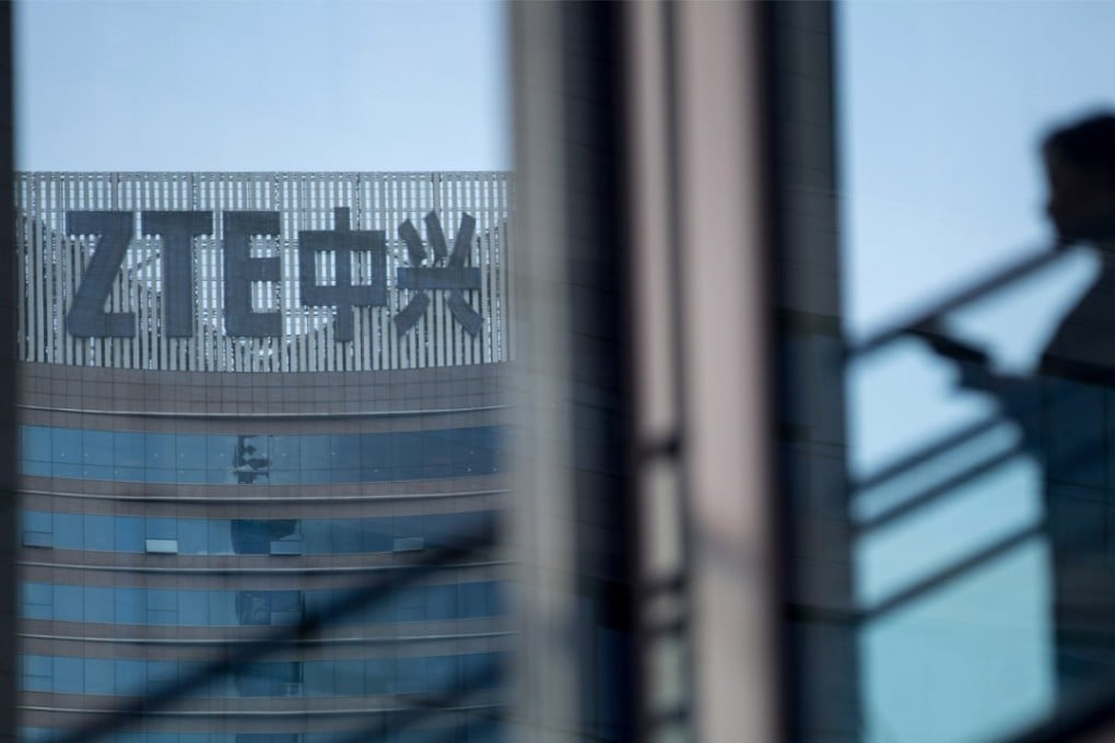 A view of the ZTE Corporation logo at the company's headquarters in Shenzhen, Guangdong Province, China, Monday. Photo: EPA-EFE