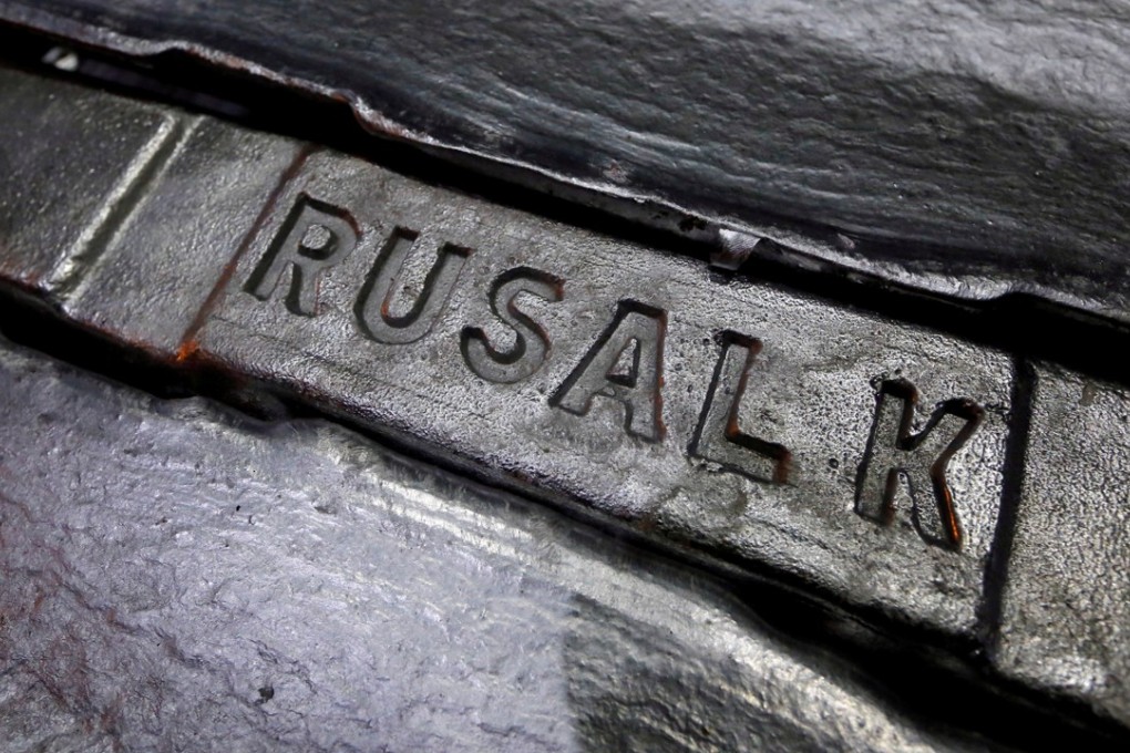 Aluminium ingots are stored at Rusal’s smelter in the Siberian city of Krasnoyarsk, Russia. Photo: Reuters