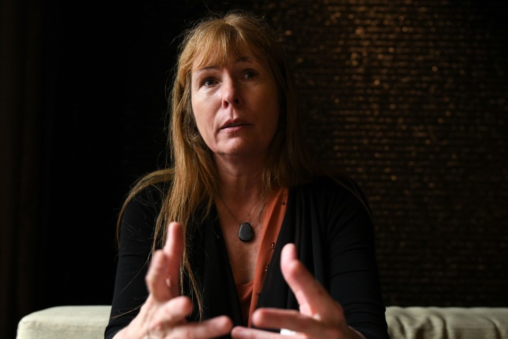 British journalist Clare Rewcastle Brown speaking during an interview in Kuala Lumpur. Photo: AFP