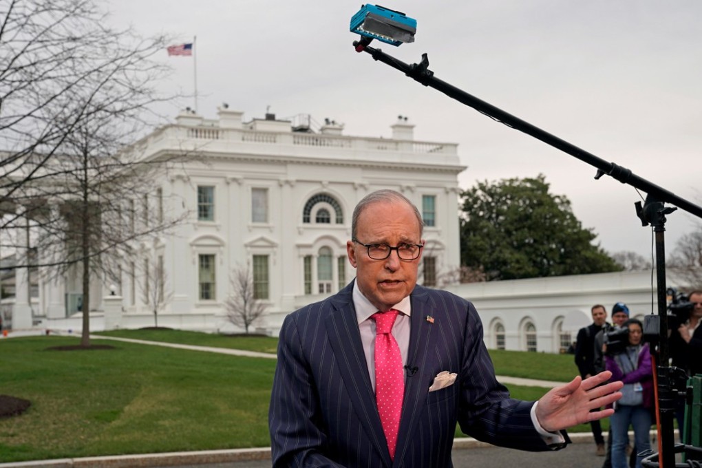US President Donald Trump's economic adviser Larry Kudlow is interviewed at the White House in this file photo. Kudlow said China had agreed to cut the trade gap with the Us by US$200 billion, but China later denied making such a promise. Photo: Reuters