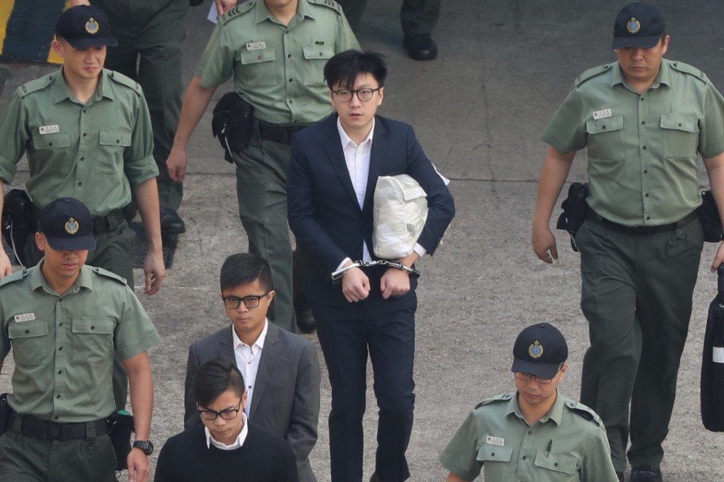 Leung (top), Lo (middle) and Wong are escorted to the High Court by Correctional Service Department officers. Photo: Winson Wong
