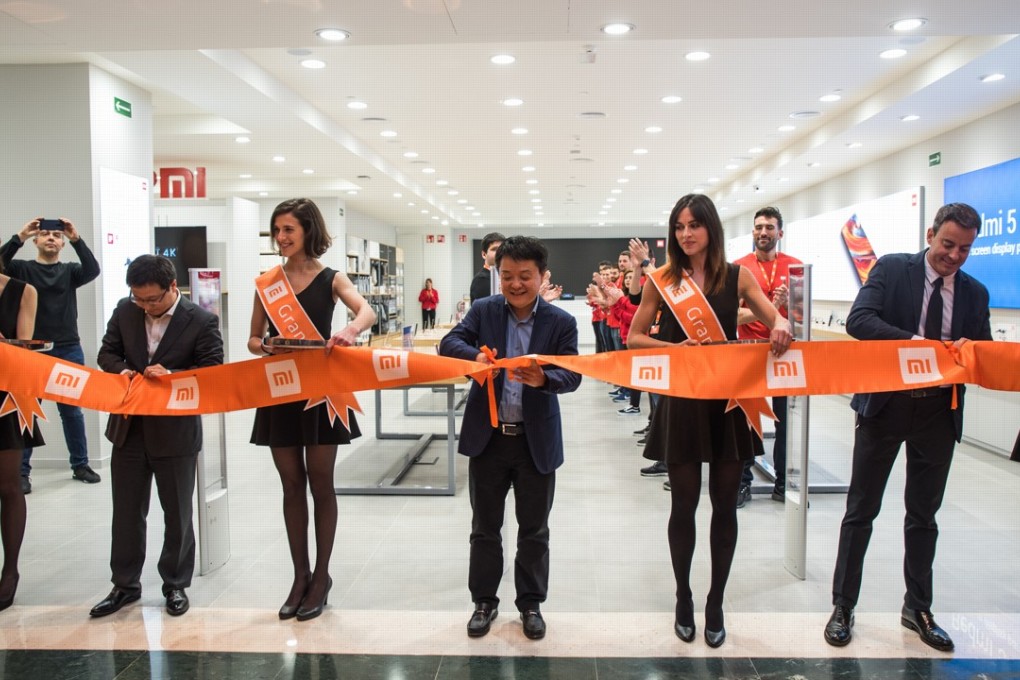 Official opening of the Mi Store in Barcelona. Six months ago Xiaomi entered Spain, its first stop in western Europe, reaching No 3 spot in that country in the first quarter. Photo: Handout