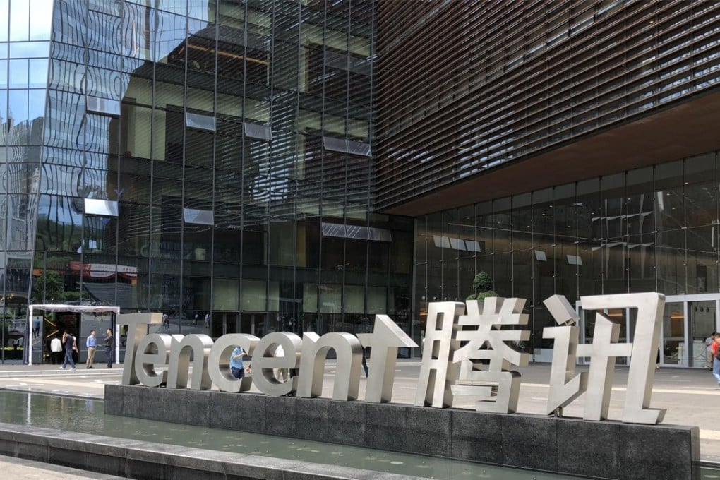 Tencent Holdings sign outside the company’s new headquarters in Shenzhen. Photo: Chua Kong Ho
