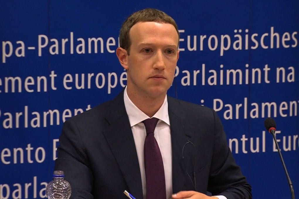 Facebook CEO Mark Zuckerberg at the European Union headquarters in Brussels on Tuesday. Photo: AFP/EBS
