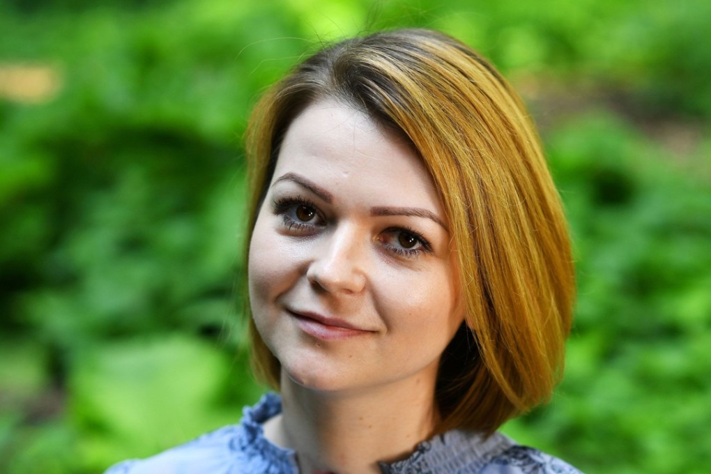 Yulia Skripal, who was poisoned in Salisbury along with her father, Russian spy Sergei Skripal, speaks to media representatives in London, on Wednesday. Photo: Agence France-Presse