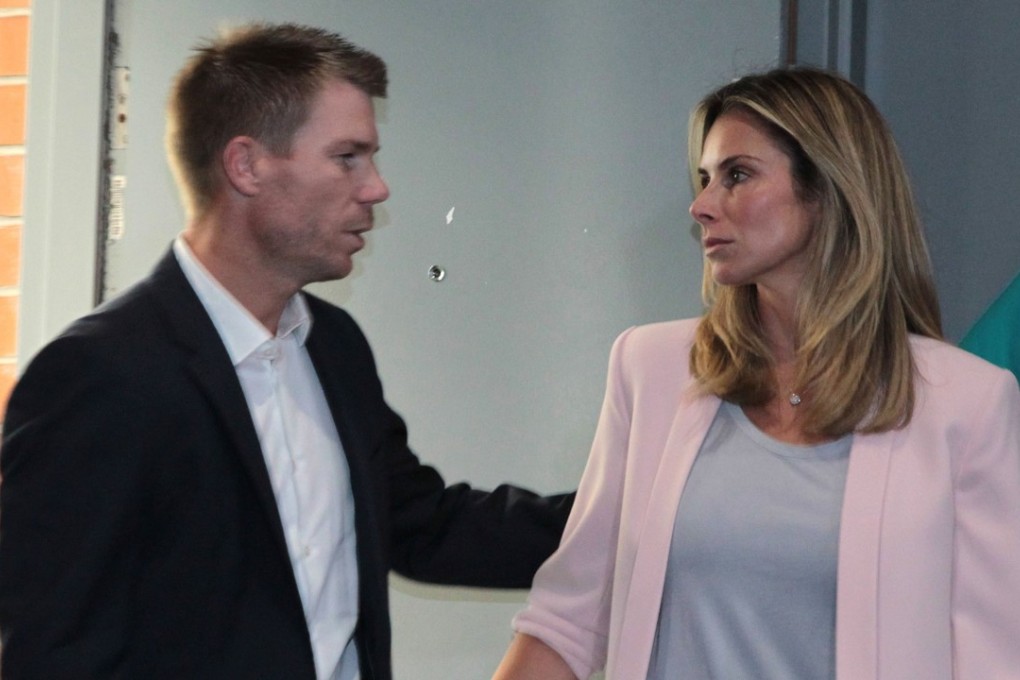 David Warner’s wife Candice has revealed she miscarried the couple’s unborn child shortly after the ball-tampering scandal broke. Photo: EPA