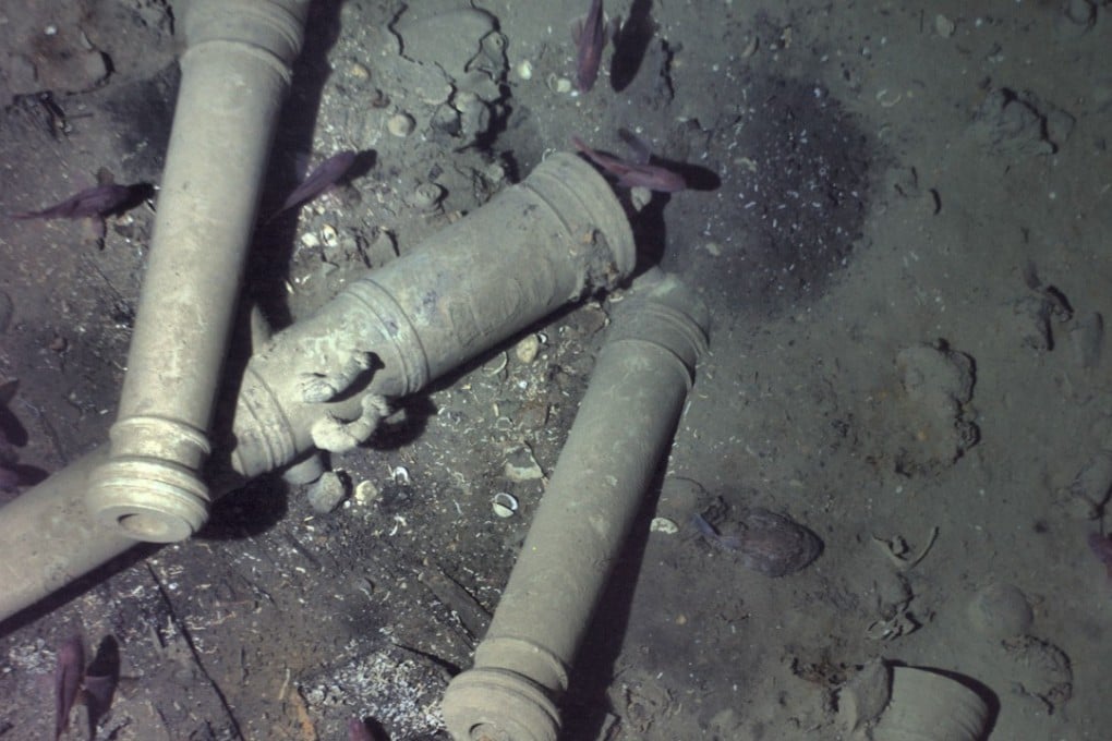This November 2015 photo released on Monday by the Woods Hole Oceanographic Institution shows cannons from the 300-year-old shipwreck of the Spanish galleon San Jose on the floor of the Caribbean Sea off the coast of Colombia. Photo: AP