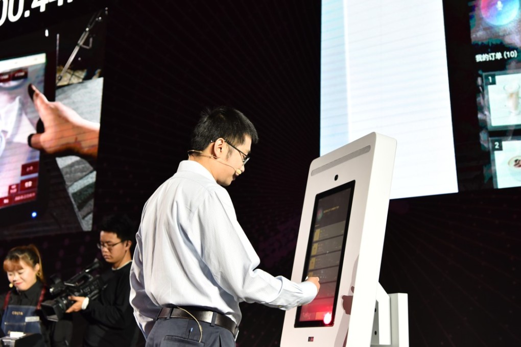 The smart ordering system took a complex order of 34 coffees in 49 seconds. Photo: Handout