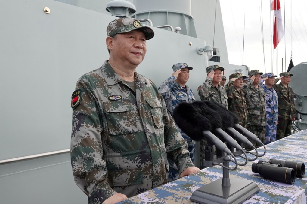 Chinese President Xi Jinping reviewing a military display of China’s People's Liberation Army (PLA) Navy in the South China Sea on April 12. Photo: Xinhua via Reuters