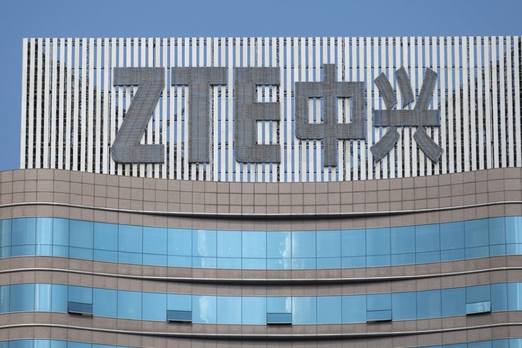 A view of the ZTE Corporation logo at the company's headquarters in Shenzhen, Guangdong Province, China, on May 14. Photo: EPA-EFE