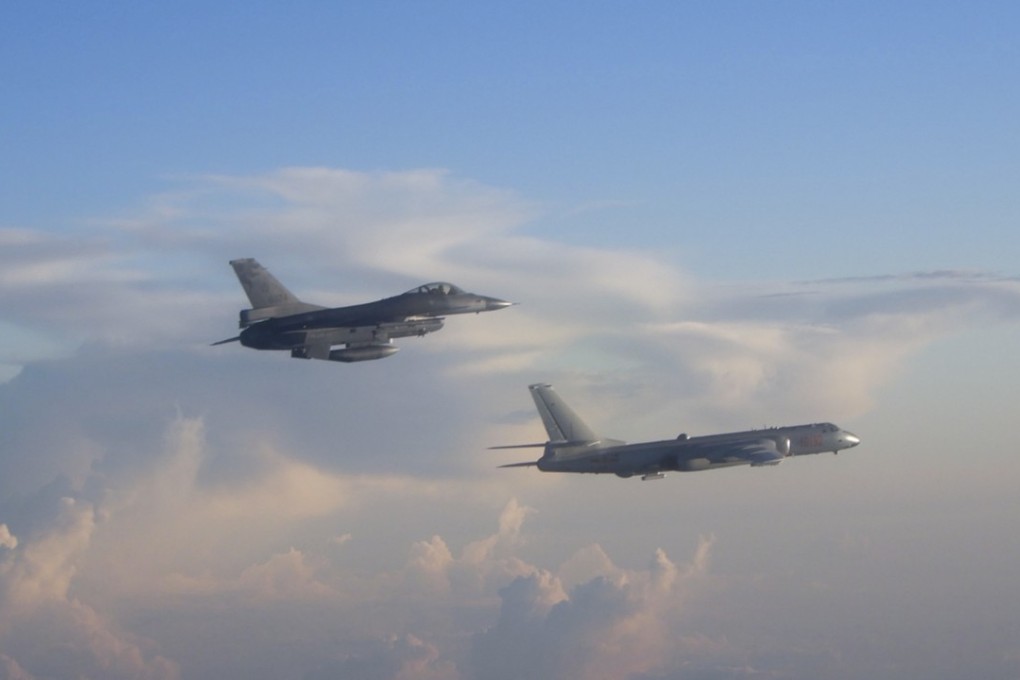 People’s Liberation Army H-6 bombers fly around Taiwan on Friday. Photo: Military News Agency