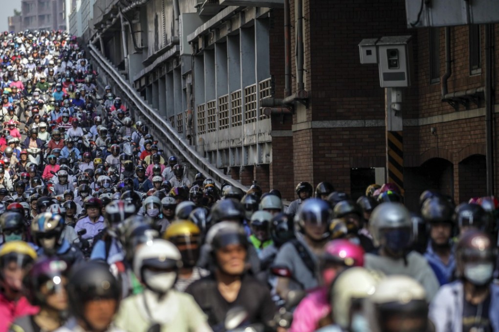 Rush hour in Taipei in July 2017. A new coal-fired power plant in Shen’ao is expected to emit the total emissions of all the cars in Taipei and New Taipei cities combined. Photo: EPA