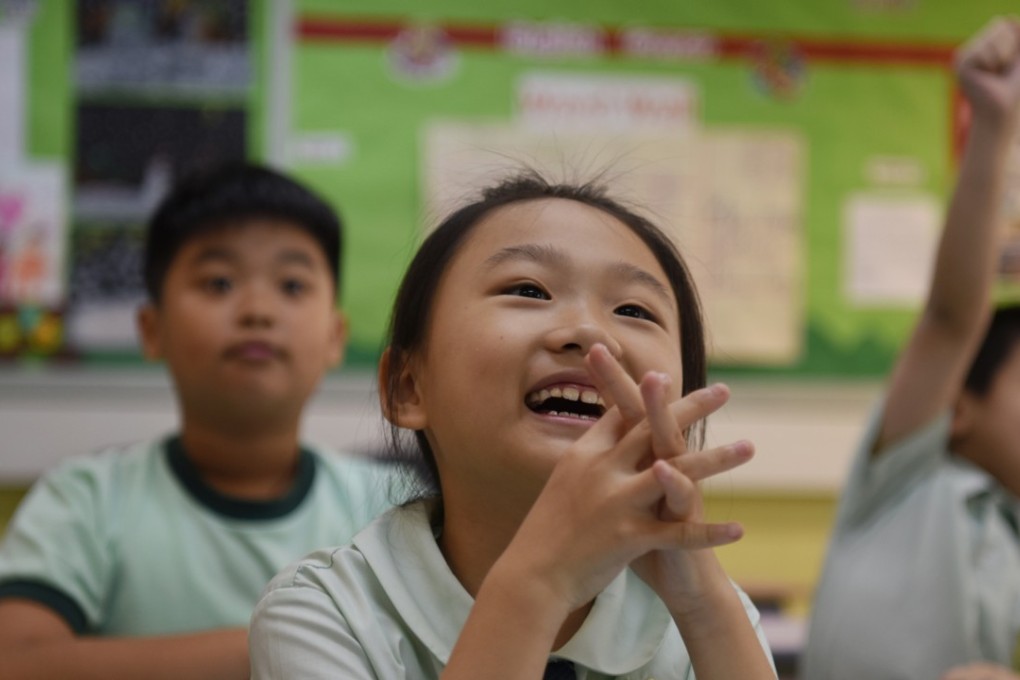 Students at an English class at the HKFEW Wong Cho Bau Secondary School, in Tung Chung in May 2017. Photo: Xinhua