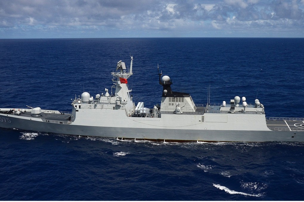 A Chinese frigate pictured taking part in the Rim of the Pacific naval exercises in 2014. Photo: Handout